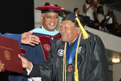 He graduated from college at age 79. A campus tragedy inspired him to enroll